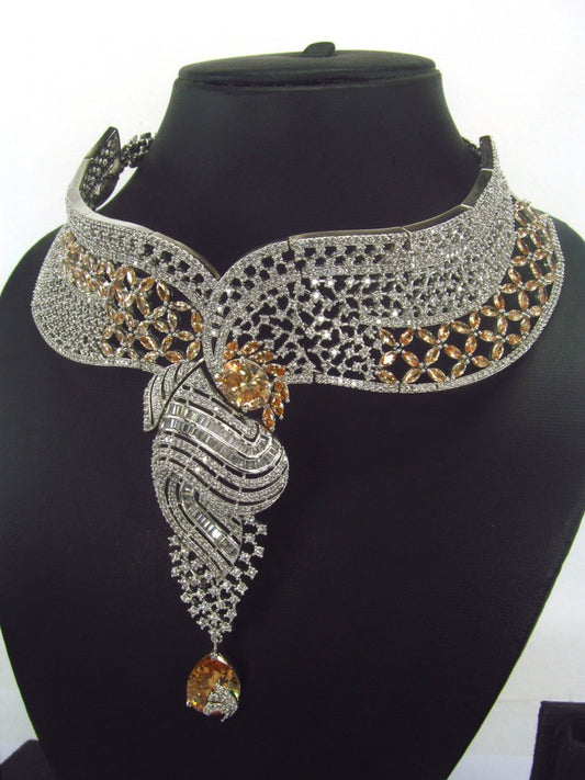 Artificial Diamond Jewelry Set for Brides