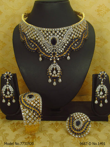 Artificial Diamond Jewelry Set for Brides