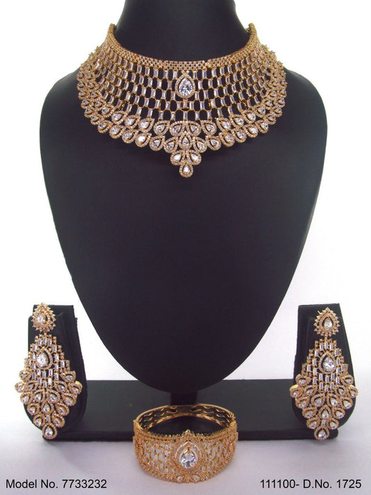 Artificial Diamond Jewelry Set for Brides