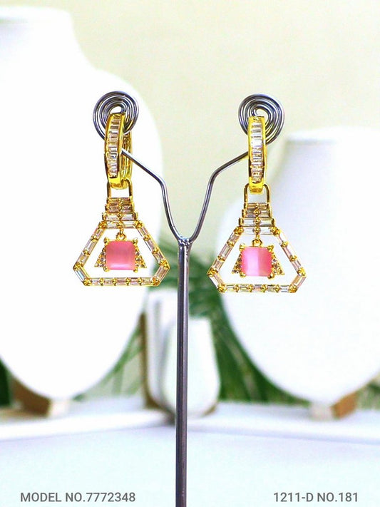 Real Zircon Long Fashion Earrings