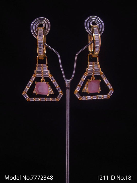 Real Zircon Long Fashion Earrings