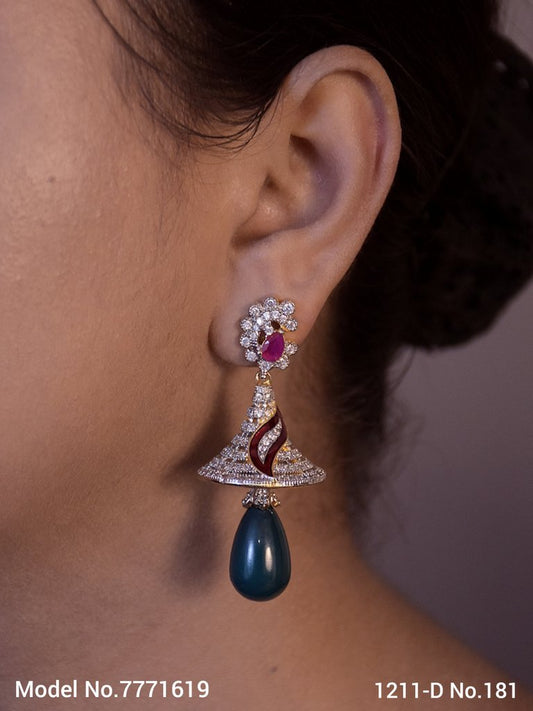 CZ Jhumka Earrings