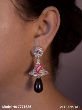 CZ Jhumka Earrings