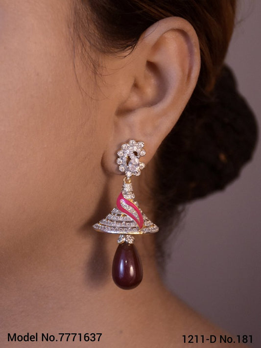 CZ Jhumka Earrings