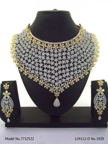 Artificial Diamond Jewelry Set for Brides