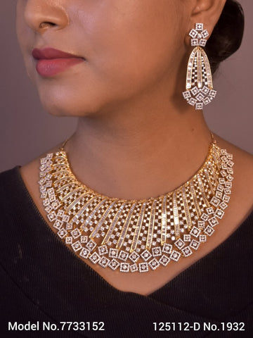 Articfical Diamond AD Necklace Set