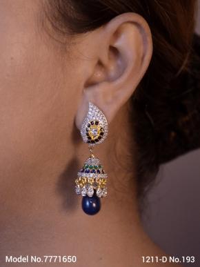 CZ Jhumka Earrings