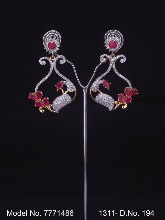 Real Zircon Long Fashion Earrings