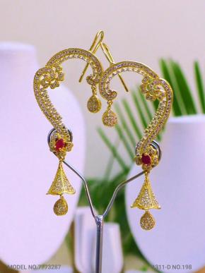 CZ Jhumka Earrings